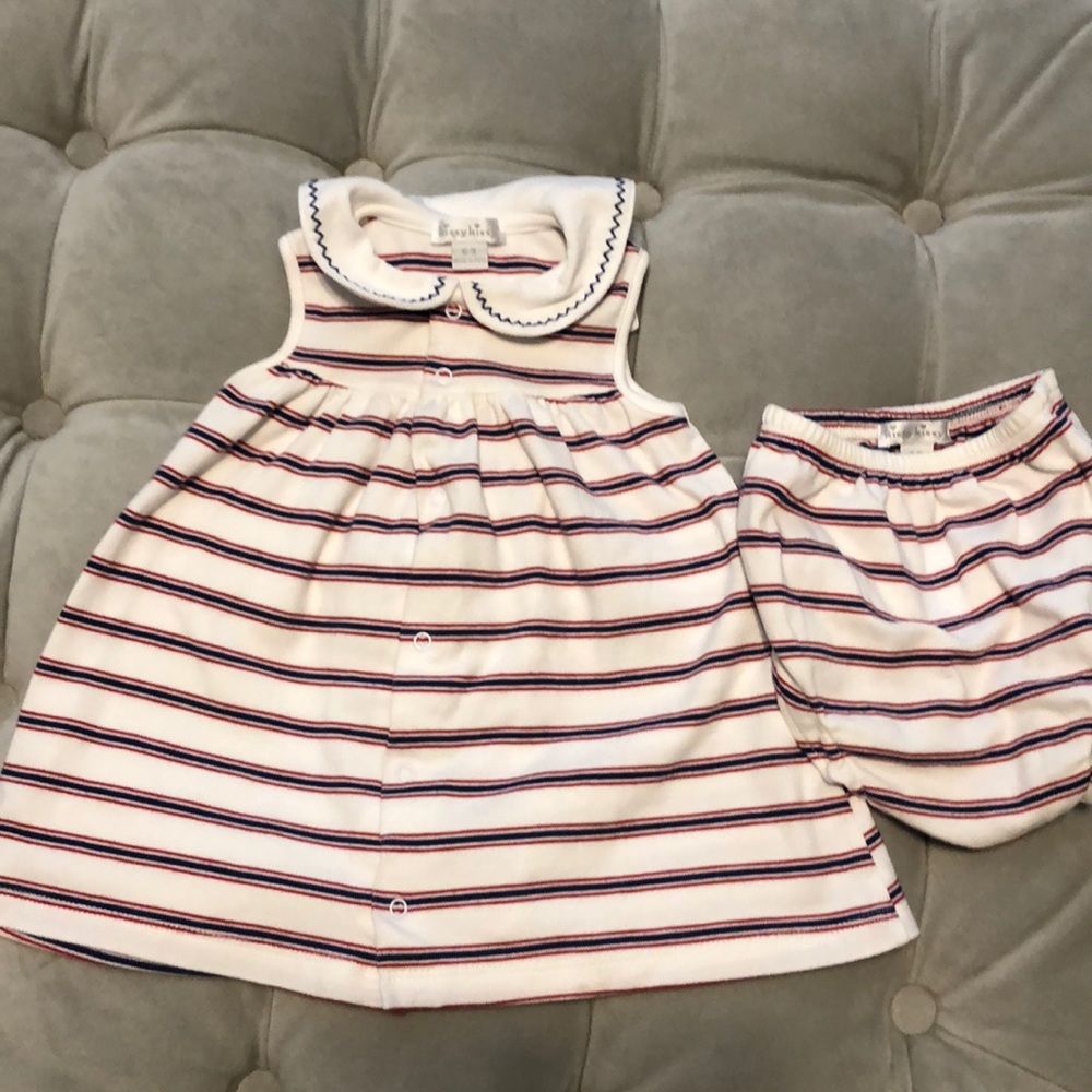 Kissy Kissy button dress + match bloomers